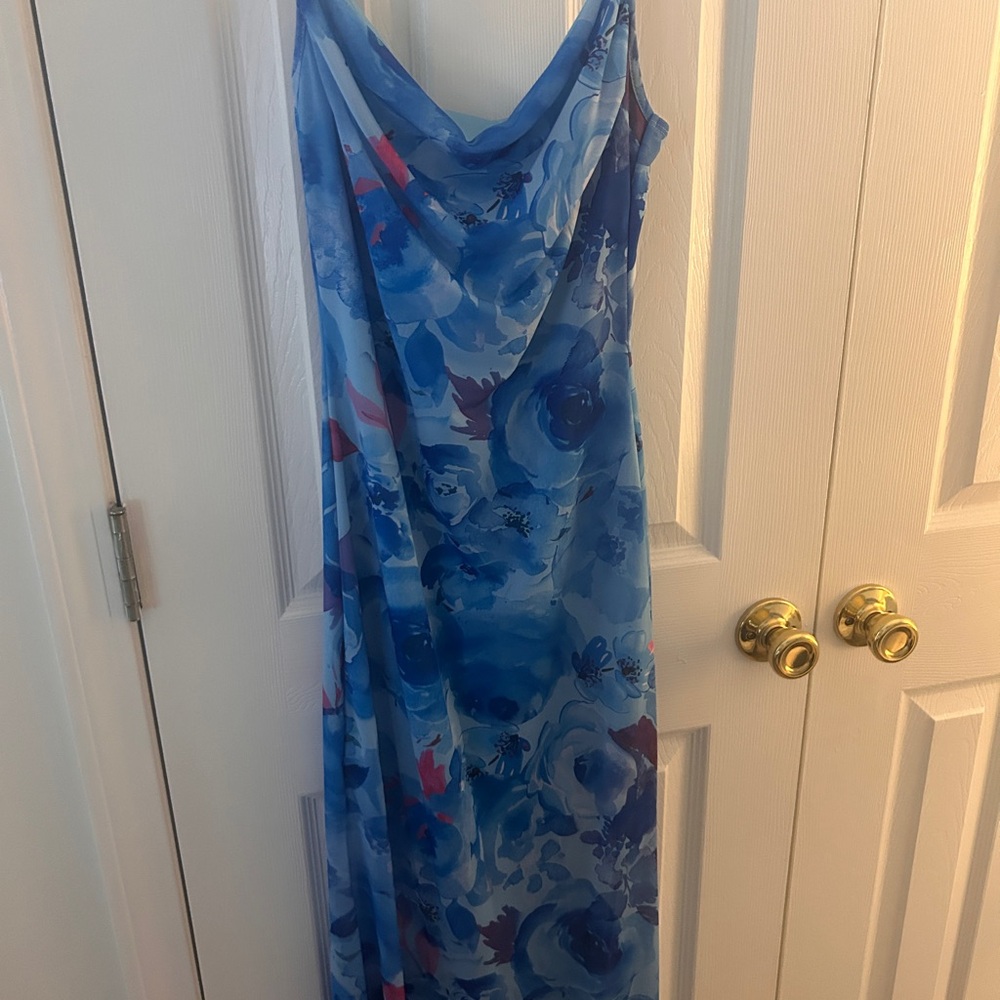 Blue Floral Maxi Dress